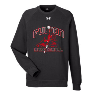 Fulton Girls BB Under Armour UA Rival Fleece Crewneck Sweatshirt-Black