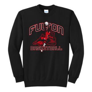 Fulton Girls BB Unisex Core Fleece Crewneck Sweatshirt-Black