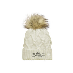 FM Dance New Era Faux Fur Pom Beanie-Ivory