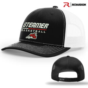 Steamer Boys Basketball Richardson Pro Crown Mesh Back Adjustable back cap Split-Black/White