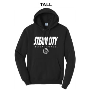Steamer Boys Basketball TALL Classic Pullover Hooded Sweatshirt-Black