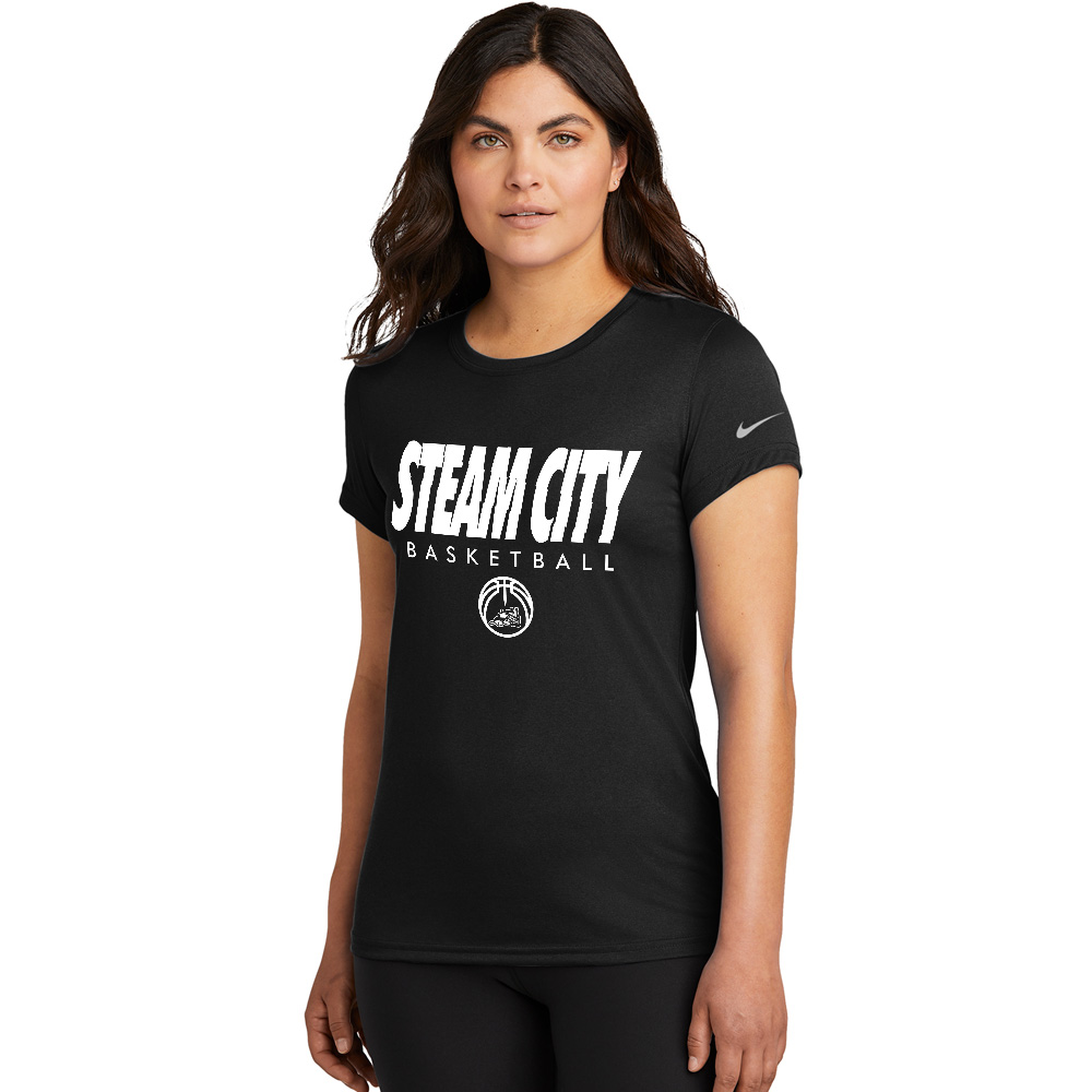 Steamer Boys Basketball Nike Women's Swoosh Sleeve rLegend Tee-Black