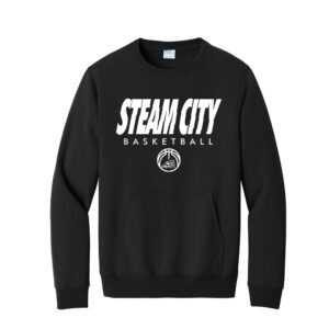 Steamer Boys Basketball Unisex Core Fleece Crewneck Pocket Sweatshirt-Black