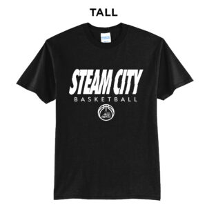Steamer Boys Basketball Tall Short Sleeve Tee-Black