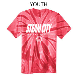 Steamer Boys Basketball YOUTH Essential Tie-Dye Tee-Red