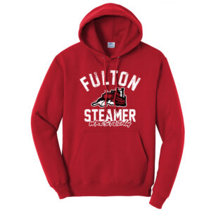 Fulton Wrestling Unisex Fleece Hooded Sweatshirt-Red