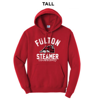 Fulton Wrestling Tall Fleece Hooded Sweatshirt-Red