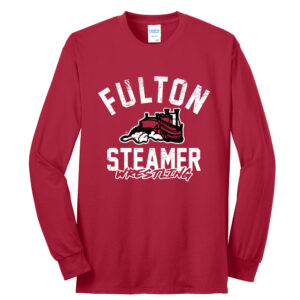 Fulton Wrestling Unisex Cotton Long Sleeve Tee-Red