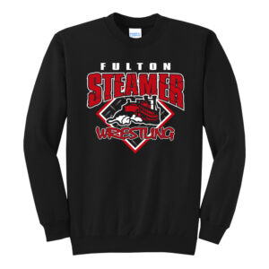 Fulton Wrestling Unisex Fleece Crewneck Sweatshirt-Black