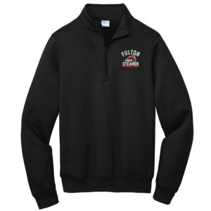 Fulton Wrestling Port Company Adult Core Fleece 1/4-Zip Pullover Sweatshirt -Black