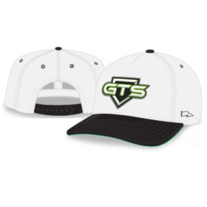 GTS Richardson Rah-Rah 5-Panel Chino Twill Snapack Cap-White/Black/Green underbill