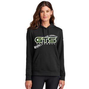 GTS Nike Women’s Club Fleece Sleeve Swoosh Pullover Hoodie-black