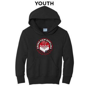 GV Bowling Youth Fleece Hooded Sweatshirt-Black