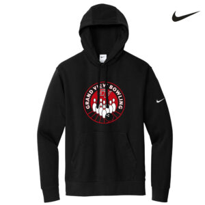 GV Bowling Men Nike Club Fleece Sleeve Swoosh Pullover Hoodie Unisex-Black