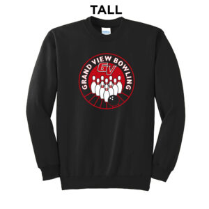 GV Bowling Tall Unisex Basic Crewneck Sweatshirt-Black