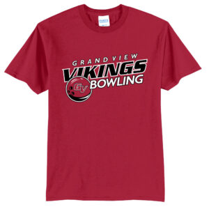 GV Bowling Unisex Basic Short Sleeve Tee-Red