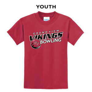 GV Bowling Youth Basic Short Sleeve Tee-Red