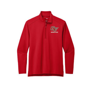 GV Bowling Port Authority C-FREE Men Double Knit 1/4-Zip-Red