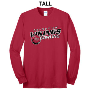 GV Bowling Tall Cotton Long Sleeve Tee-Red
