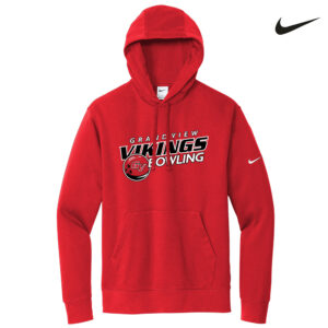 GV Bowling Nike Club Fleece Sleeve Swoosh Pullover Hoodie Unisex-University Red