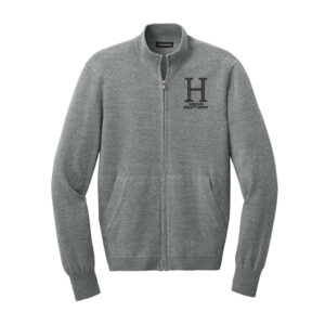 Horizon Realty Group Port Authority Men Easy Care Full-Zip Sweater-Medium Heather Grey