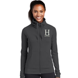 Horizon Realty Group Sport-Tek Ladies Sport-Wick Stretch Full-Zip Jacket-Charcoal