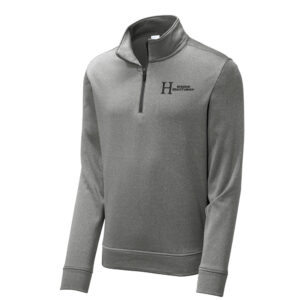 Horizon Realty Group Sport-Tek Men PosiCharge Sport-Wick Heather Fleece 1/4 Zip Pullover-Black Heather