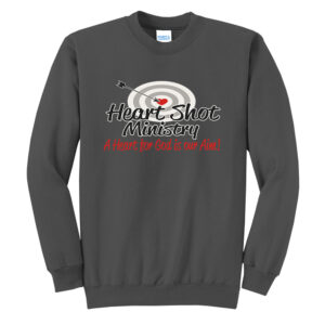 Heart Shot Ministry Unisex Fleece Crewneck Sweatshirt-Charcoal