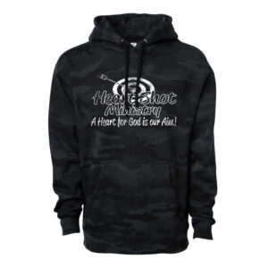 Heart Shot Ministry Independent Trading Co.Camo Pattern  Hooded Pullover Sweatshirt Unisex-Black Camo