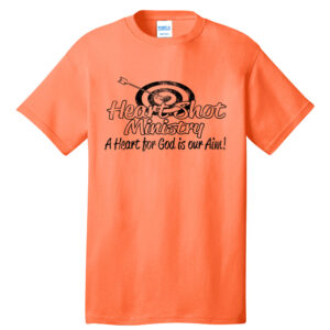 Heart Shot Ministry Unisex Short Sleeve Tee-Neon Orange