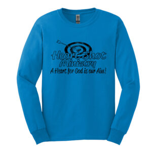 Heart Shot Ministry Unisex Cotton Long Sleeve Tee-Sapphire