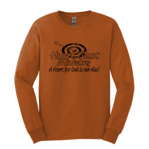 Heart Shot Ministry Unisex Cotton Long Sleeve Tee-Texas Orange