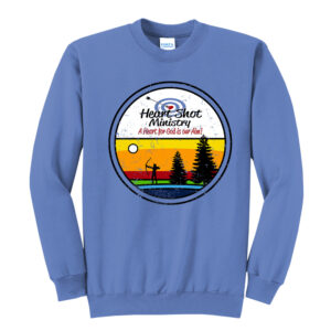 Heart Shot Ministry Unisex Fleece Crewneck Sweatshirt-Carolina Blue