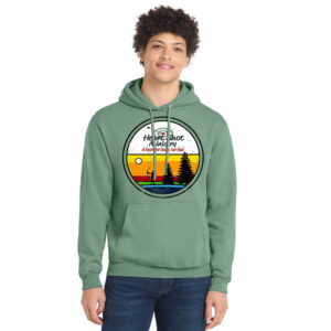 Heart Shot Ministry Unisex Classic Core weight Cozy Pullover Hooded Sweatshirt-Laurel Green