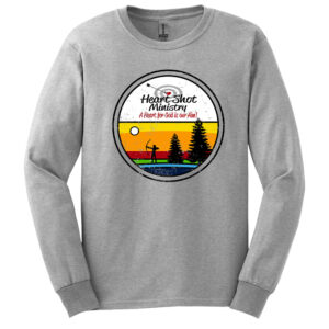 Heart Shot Ministry Unisex Cotton Long Sleeve Tee-Ash