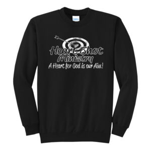 Heart Shot Ministry Unisex Fleece Crewneck Sweatshirt-Black