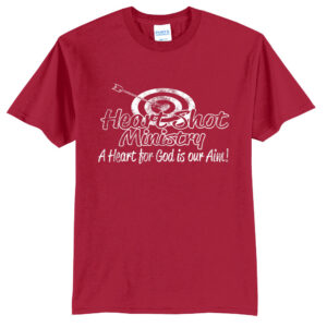 Heart Shot Ministry Unisex Short Sleeve Tee-Red