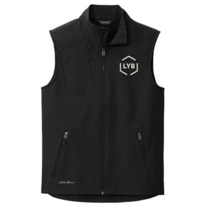 LYB Clinton Eddie Bauer Men Stretch Soft Shell Vest-Deep Black