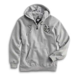 LYB Clinton White Bear Premium Heavyweight Pocket Hooded Sweatshirt with Zipper-Athletic Heather