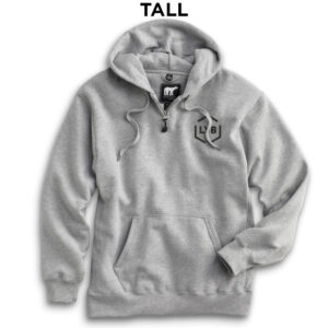 LYB Clinton White Bear Premium Heavyweight Pocket Hooded Sweatshirt with Zipper-Athletic Heather