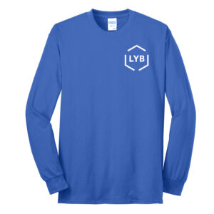 LYB Clinton Unisex Cotton Long Sleeve Tee-Royal