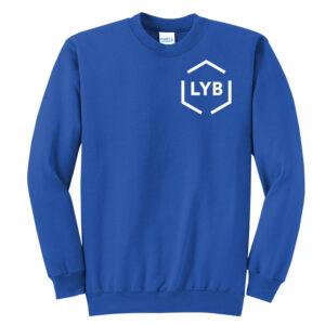 LYB Clinton Unisex Fleece Crewneck Sweatshirt-Royal