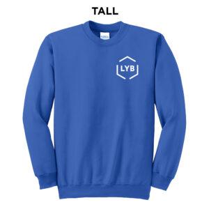 LYB Clinton Tall Fleece Crewneck Sweatshirt-Royal