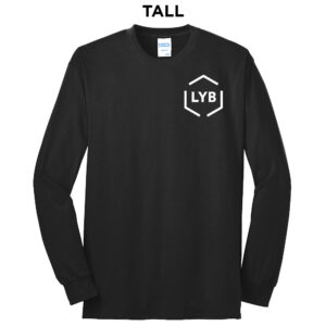 LYB Clinton Tall Cotton Long Sleeve Tee-Black