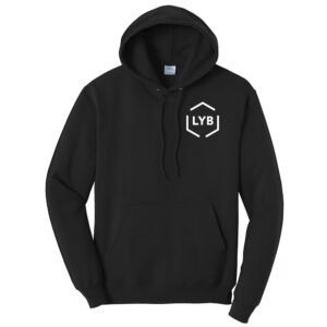 LYB Clinton Unisex Fleece Hooded Sweatshirt-Black
