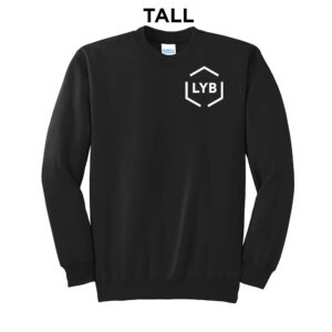 LYB Clinton Tall Fleece Crewneck Sweatshirt-Black