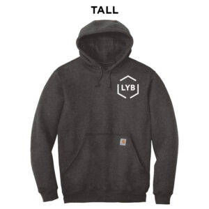LYB Clinton Carhartt Men Midweight Hooded Sweatshirt- TALL-Carbon Heather