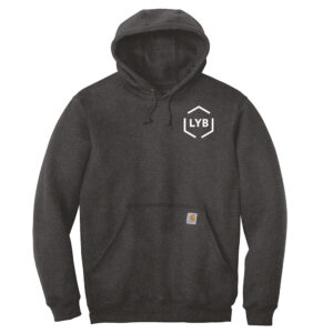 LYB Clinton Carhartt Men Midweight Hooded Sweatshirt-Carbon Heather