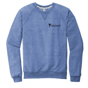 MA of Maq Employee Jerzees Snow Heather French Terry Raglan Crew Unisex-Royal