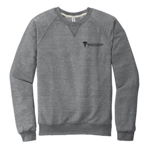 MA of Maq Employee Jerzees Snow Heather French Terry Raglan Crew Unisex- Charcoal